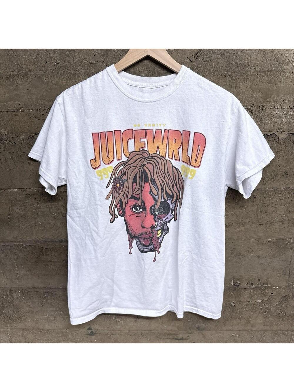 Juice WRLD 999 Club Graphic T-Shirt White Size M No Vanity Tee